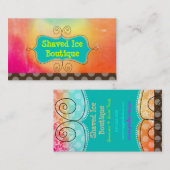 PixDezines Regenboog + Chocolade Stippen Visitekaartje (Voorkant / Achterkant)