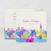 PixDezines regenboog/NYC/DIY achtergrondkleur Kaart (Voorkant / Achterkant)