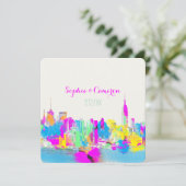 PixDezines regenboog/NYC/DIY achtergrondkleur Kaart (Staand voorkant)