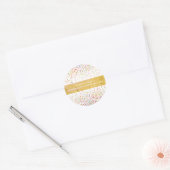 PixDezines Regenboogconfetti Ronde Sticker (Envelop)