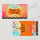 PixDezines Regenboogschudden Ice + pooldots Visitekaartje (Voorkant / Achterkant)