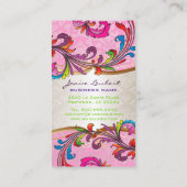 PixDezines Regenboogstalen + flora demask/diy colo Visitekaartje (Achterkant)