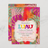 PixDezines regenwoud/afstuderen/luau/DIYevent Aankondigingskaart (Voorkant / Achterkant)