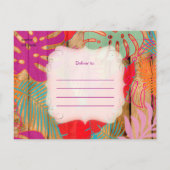 PixDezines regenwoud/afstuderen/luau/DIYevent Aankondigingskaart (Achterkant)