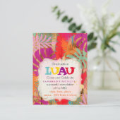 PixDezines regenwoud/afstuderen/luau/DIYevent Aankondigingskaart (Staand voorkant)