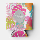 PixDezines regenwoud/DIY achtergrondkleur Blikjeskoeler (Voorkant)