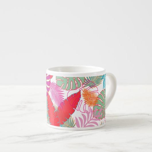 PixDezines regenwoud/DIY achtergrondkleur Espresso Kop (Voorkant rechts)