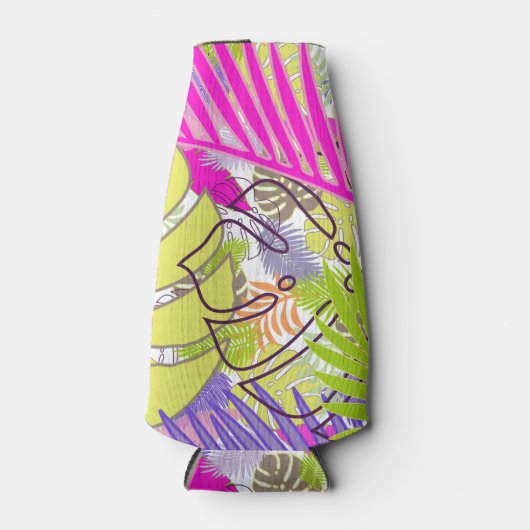 PixDezines regenwoud/DIY achtergrondkleur Flesjeskoeler (Voorkant)