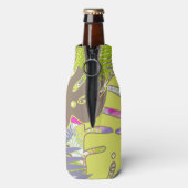 PixDezines regenwoud/DIY achtergrondkleur Flesjeskoeler (Fles Achterkant)