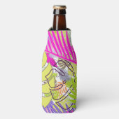 PixDezines regenwoud/DIY achtergrondkleur Flesjeskoeler (Fles Voorkant)