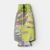 PixDezines regenwoud/DIY achtergrondkleur Flesjeskoeler (Achterkant)