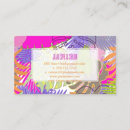 PixDezines regenwoud/DIY achtergrondkleur Visitekaartje (Achterkant)