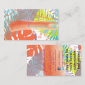 PixDezines regenwoud/tropisch gebladerte/DIY kleur Visitekaartje (Voorkant / Achterkant)