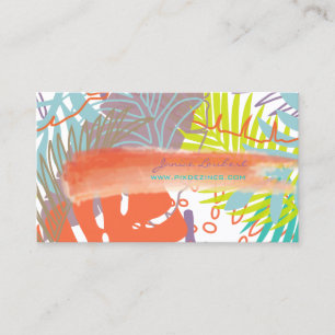 PixDezines regenwoud/tropisch gebladerte/DIY kleur Visitekaartje