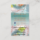 PixDezines regenwoud/tropische bladeren/DIY kleur Visitekaartje (Achterkant)