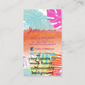 PixDezines regenwoud/tropische bladeren/DIY-kleur Visitekaartje (Achterkant)