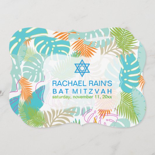 PixDezines regenwoud vleermuis mitswa/luau Kaart (Voorkant / Achterkant)