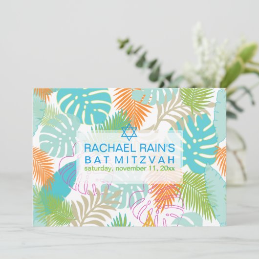 PixDezines regenwoud vleermuis mitswa/luau Kaart (Staand voorkant)