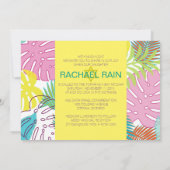 PixDezines regenwoudvleermuis mitzvah/luau Kaart (Achterkant)