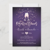 PixDezines repetitie diner roze champagne pruim Kaart (Voorkant)