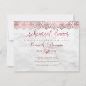 PixDezines repetitie Dinner/Roos Gold Lace/Marble Kaart (Voorkant)