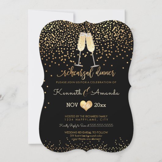 PixDezines repetitiediner/champagnebubbels Kaart (Voorkant)