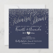 PixDezines repetitiediner/Faux Silver Confetti Kaart (Voorkant)