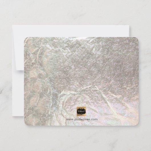 PixDezines repetitief Dinner/Faux Silver Confetti Kaart (Achterkant)