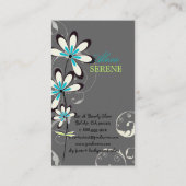 PixDezines retro bloemen/doe-het-zelf kleuren Visitekaartje (Achterkant)