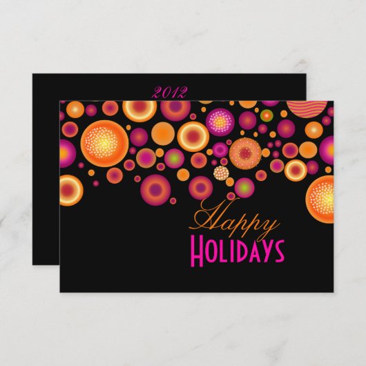 PixDezines Retro Bold Kerstversieringen|kalender Kaart (Voorkant / Achterkant)