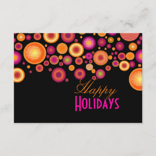 PixDezines Retro Bold Kerstversieringen kalender Kaart