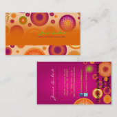 PixDezines Retro bold kerstversieringen Visitekaartje (Voorkant / Achterkant)