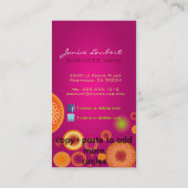 PixDezines Retro bold kerstversieringen Visitekaartje (Achterkant)