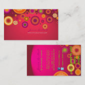 PixDezines Retro bold kerstversieringen Visitekaartje (Voorkant / Achterkant)