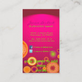 PixDezines Retro bold kerstversieringen Visitekaartje (Achterkant)