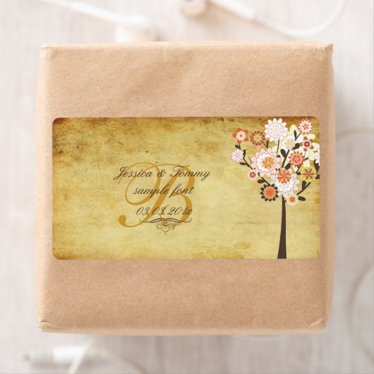 PixDezines  retro boom/herfst gelegenheid Etiket (Insitu)