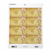 PixDezines  retro boom/herfst gelegenheid Etiket (Full Sheet)