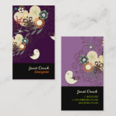 PixDezines Retro Chicks+Spirals Visitekaartje (Voorkant / Achterkant)