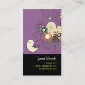 PixDezines Retro Chicks+Spirals Visitekaartje (Achterkant)