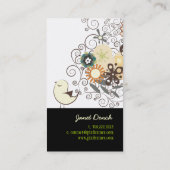 PixDezines Retro Chicks+Spirals Visitekaartje (Achterkant)