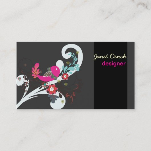 PixDezines Retro Chicks Visitekaartje (Voorkant)