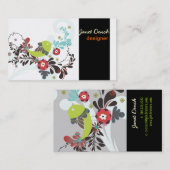 PixDezines Retro Chicks Visitekaartje (Voorkant / Achterkant)