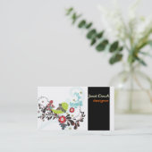 PixDezines Retro Chicks Visitekaartje (Staand voorkant)