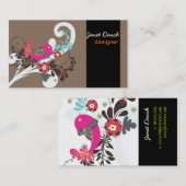 PixDezines Retro Chicks Visitekaartje (Voorkant / Achterkant)