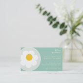 PixDezines retro daisies/diy achtergrondkleur Visitekaartje (Staand voorkant)