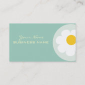 PixDezines retro daisies/diy achtergrondkleur Visitekaartje (Achterkant)