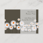 PixDezines retro daisies/diy achtergrondkleur Visitekaartje (Achterkant)