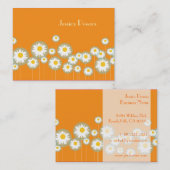 PixDezines retro daisies/diy achtergrondkleur Visitekaartje (Voorkant / Achterkant)