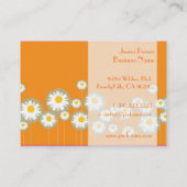 PixDezines retro daisies/diy achtergrondkleur Visitekaartje (Achterkant)