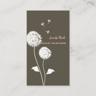 PixDezines retro dandelions/DIY kleur, modder Visitekaartje